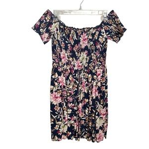 Xhilaration Navy Floral Mini Dress